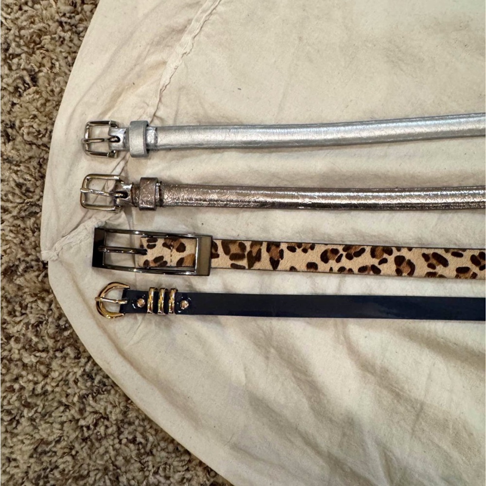 Lot of 4 Women’s Skinny Belts